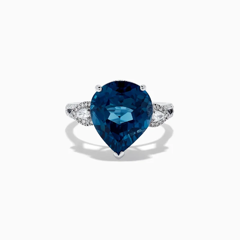 Shop Modern Jewelry Collections With Exclusive Discounts Hot Brand Discounts Ocean Bleu 14K White Gold London Blue Topaz and Diamond Ring Shop Modern Jewelry Collections With Exclusive Discounts Hot Brand Discounts Ocean Bleu 14K White Gold London Blue Topaz and Diamond Ring
