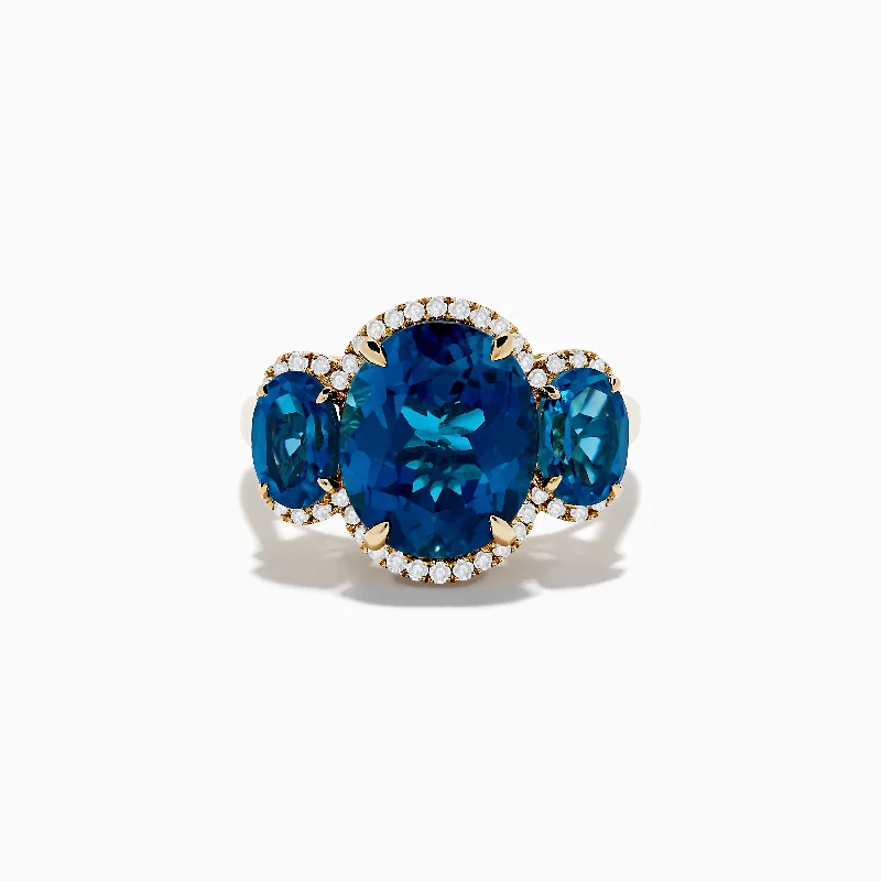 Affordable Glamour – Premium Jewelry For Less Special Offers, Don't Miss Ocean Bleu 14K Yellow Gold London Blue Topaz and Diamond Ring Affordable Glamour – Premium Jewelry For Less Special Offers, Don't Miss Ocean Bleu 14K Yellow Gold London Blue Topaz and Diamond Ring