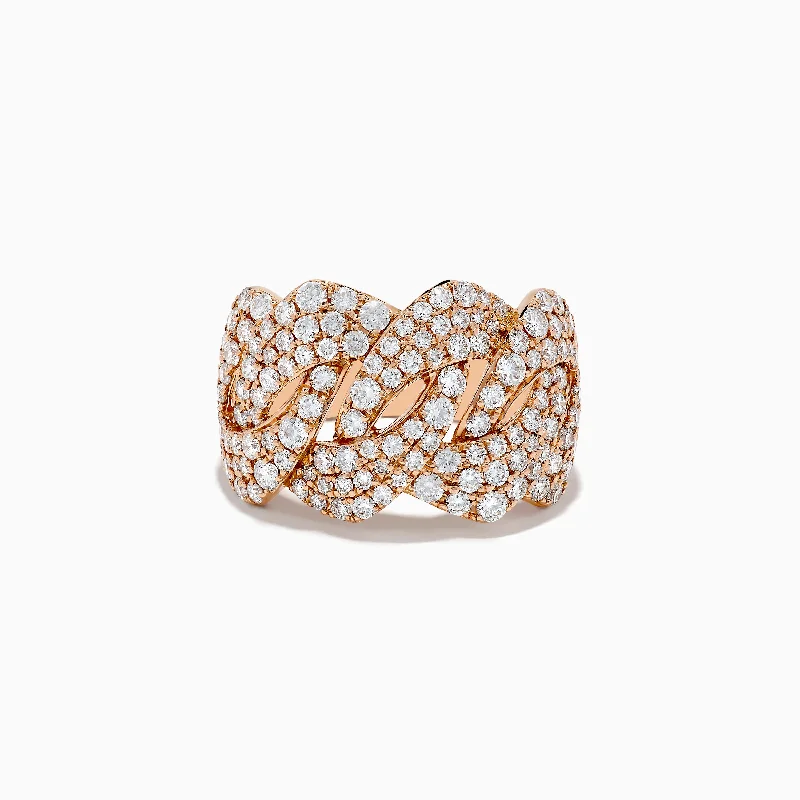 Elegant Rose Gold Jewelry For A Stylish Touch Trendy Pulse Pave Rose 14K Rose Gold Diamond Ring Elegant Rose Gold Jewelry For A Stylish Touch Trendy Pulse Pave Rose 14K Rose Gold Diamond Ring