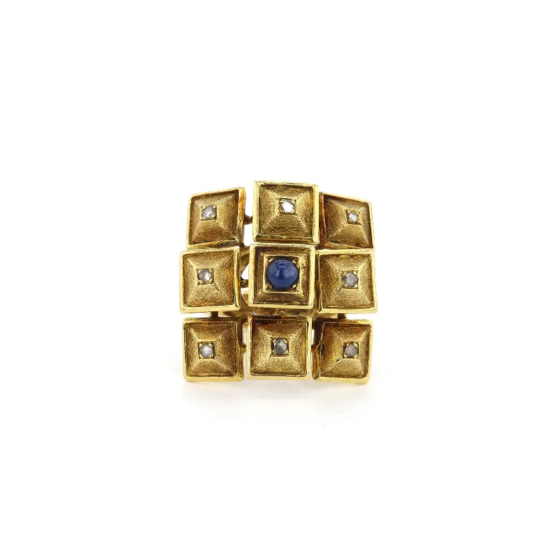 Romantic Heart-Shaped Jewelry For Special Gifts Trendy Threads Sapphire & Diamond Ring Romantic Heart-Shaped Jewelry For Special Gifts Trendy Threads Sapphire & Diamond Ring