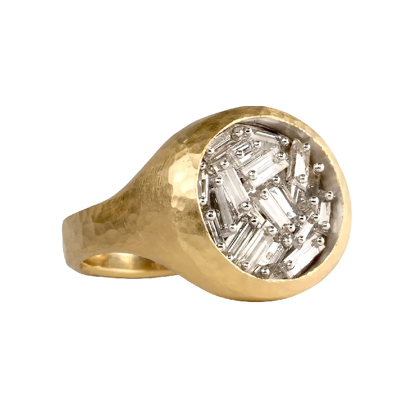 Buy More, Save More On Stunning Jewelry Pieces Casual Fashion 18K Gold & Platinum Pin-Set Baguette Diamond Ring Buy More, Save More On Stunning Jewelry Pieces Casual Fashion 18K Gold & Platinum Pin-Set Baguette Diamond Ring