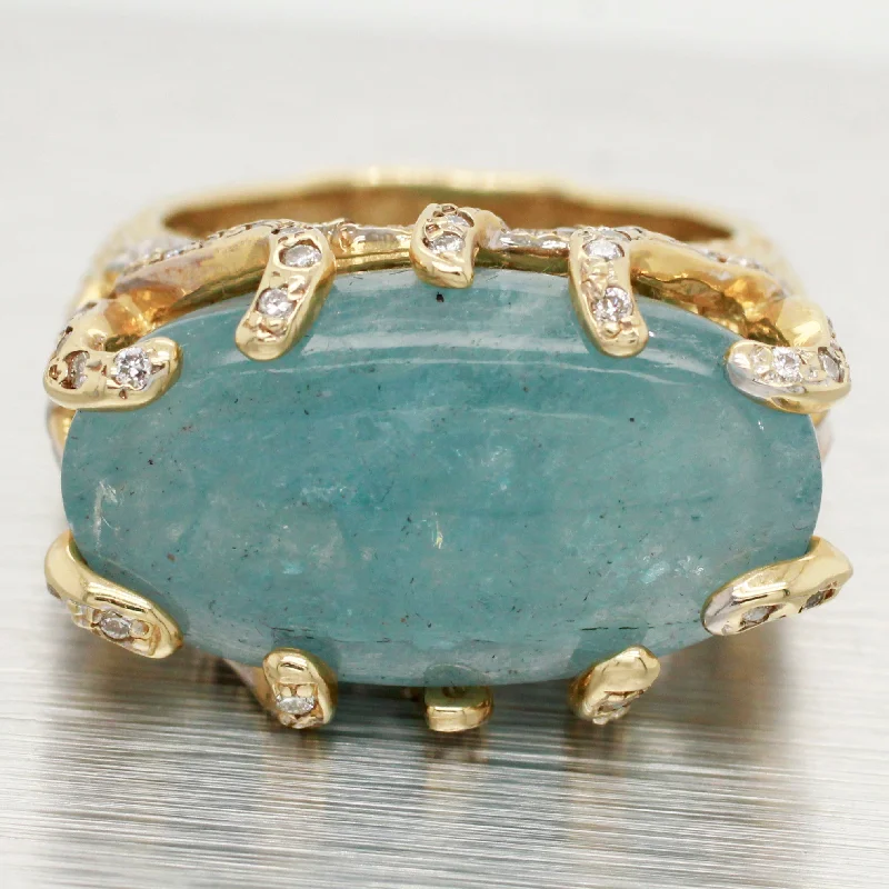 Modern Jewelry At Exclusive Discounts – Shop Today Affordable Trendy Fashion Andy C Blue Oval Gemstone & Diamond Ring -14k Yellow Gold Bark-Style Band Modern Jewelry At Exclusive Discounts – Shop Today Affordable Trendy Fashion Andy C Blue Oval Gemstone & Diamond Ring -14k Yellow Gold Bark-Style Band