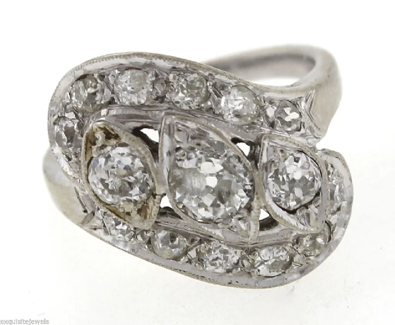 Glamorous Jewelry, Glamorous Deals – Shop Now Hot Deals Vintage Estate Art Deco 14K White Gold Flower 0.90ctw Diamond Ring 4.2 Grams Glamorous Jewelry, Glamorous Deals – Shop Now Hot Deals Vintage Estate Art Deco 14K White Gold Flower 0.90ctw Diamond Ring 4.2 Grams
