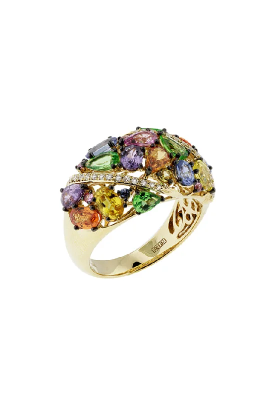 Handcrafted Jewelry Sale – Unique Designs At Low Prices Spring Fashion Watercolors Multi Gemstone & Diamond Ring, 3.74 TCW Handcrafted Jewelry Sale – Unique Designs At Low Prices Spring Fashion Watercolors Multi Gemstone & Diamond Ring, 3.74 TCW