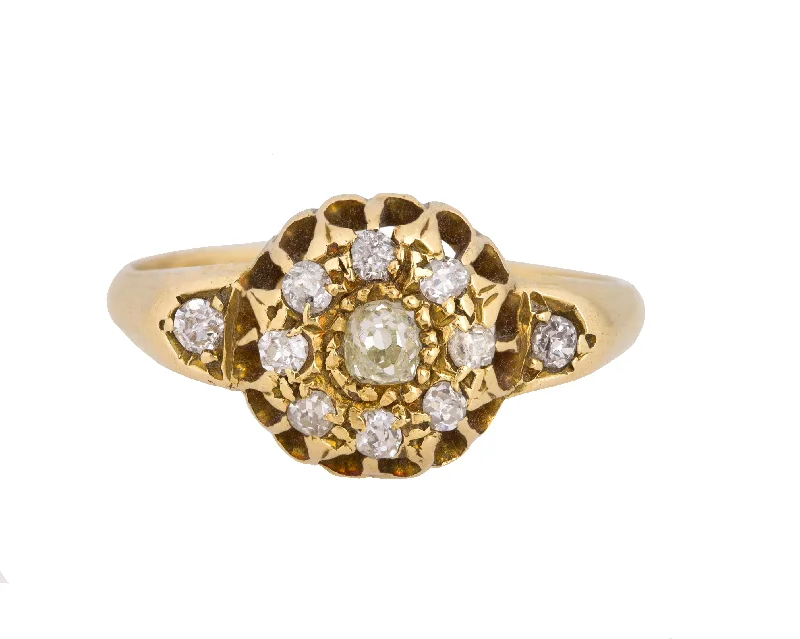 Luxury Jewelry At Unbeatable Discounts Fashion Essentials Women's Antique Victorian 18K Yellow Gold 0.10 CT Old Mine Cut Diamond Ring Luxury Jewelry At Unbeatable Discounts Fashion Essentials Women's Antique Victorian 18K Yellow Gold 0.10 CT Old Mine Cut Diamond Ring